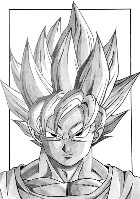 goku drawing|goku face drawing.